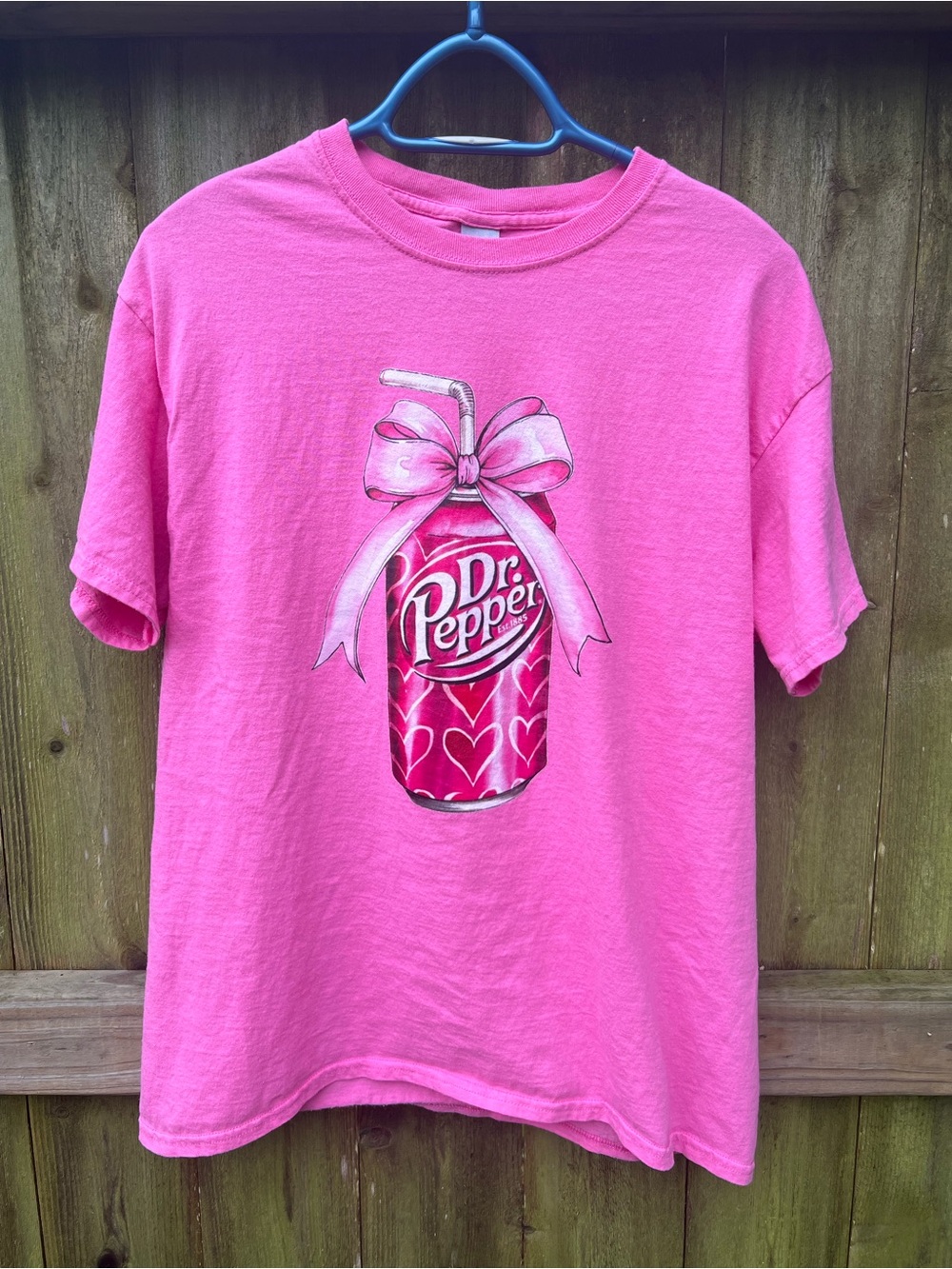 Dr. Pepper pink short sleeve shirt